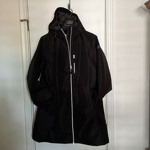Helly Hansen black insulated long rain coat